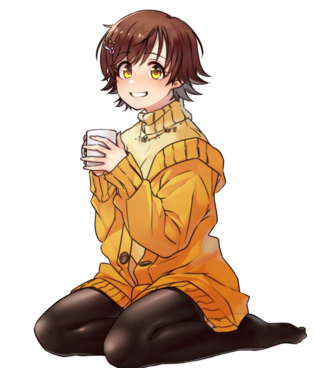 honda_mio, kakaobataa, pantyhose, sweater, the_idolm@ster, the_idolm@ster_cinderella_girls