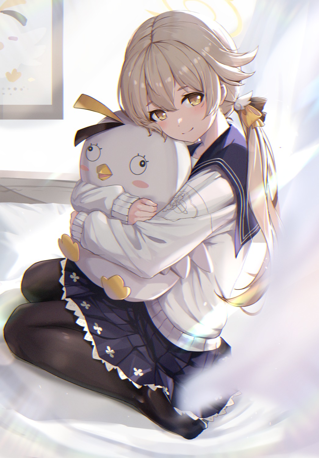 ajitani_hifumi, aka_(440626), blue_archive, pantyhose, seifuku, sweater