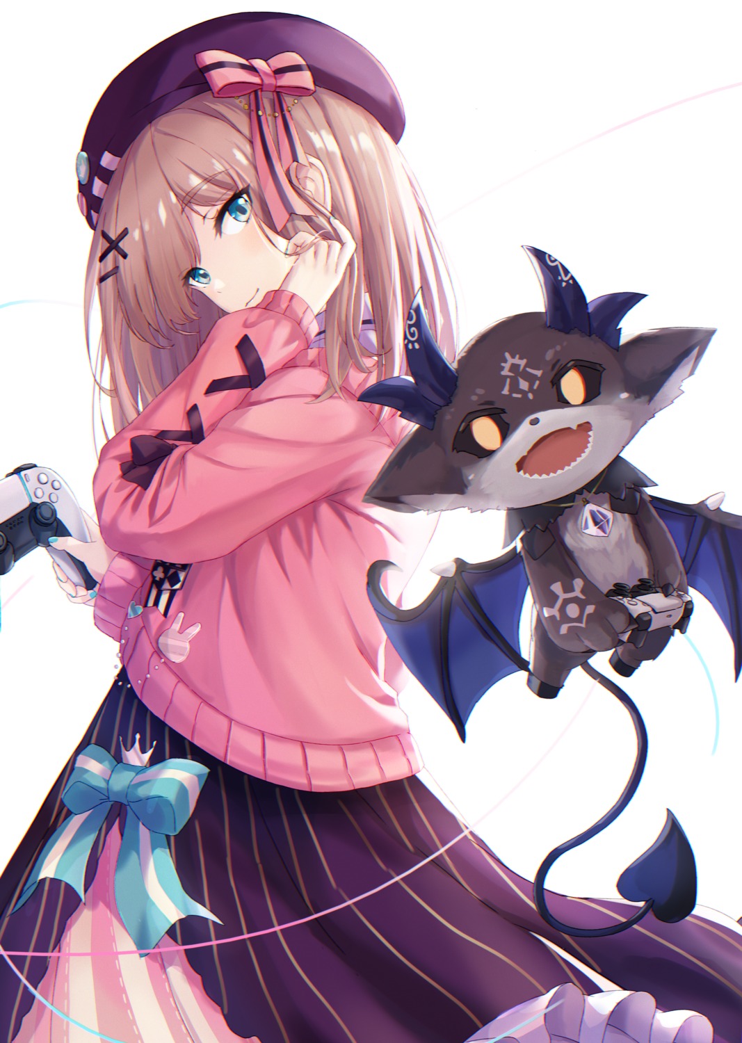 aka_(440626), debidebi_debiru, nijisanji, suzuhara_ruru, sweater