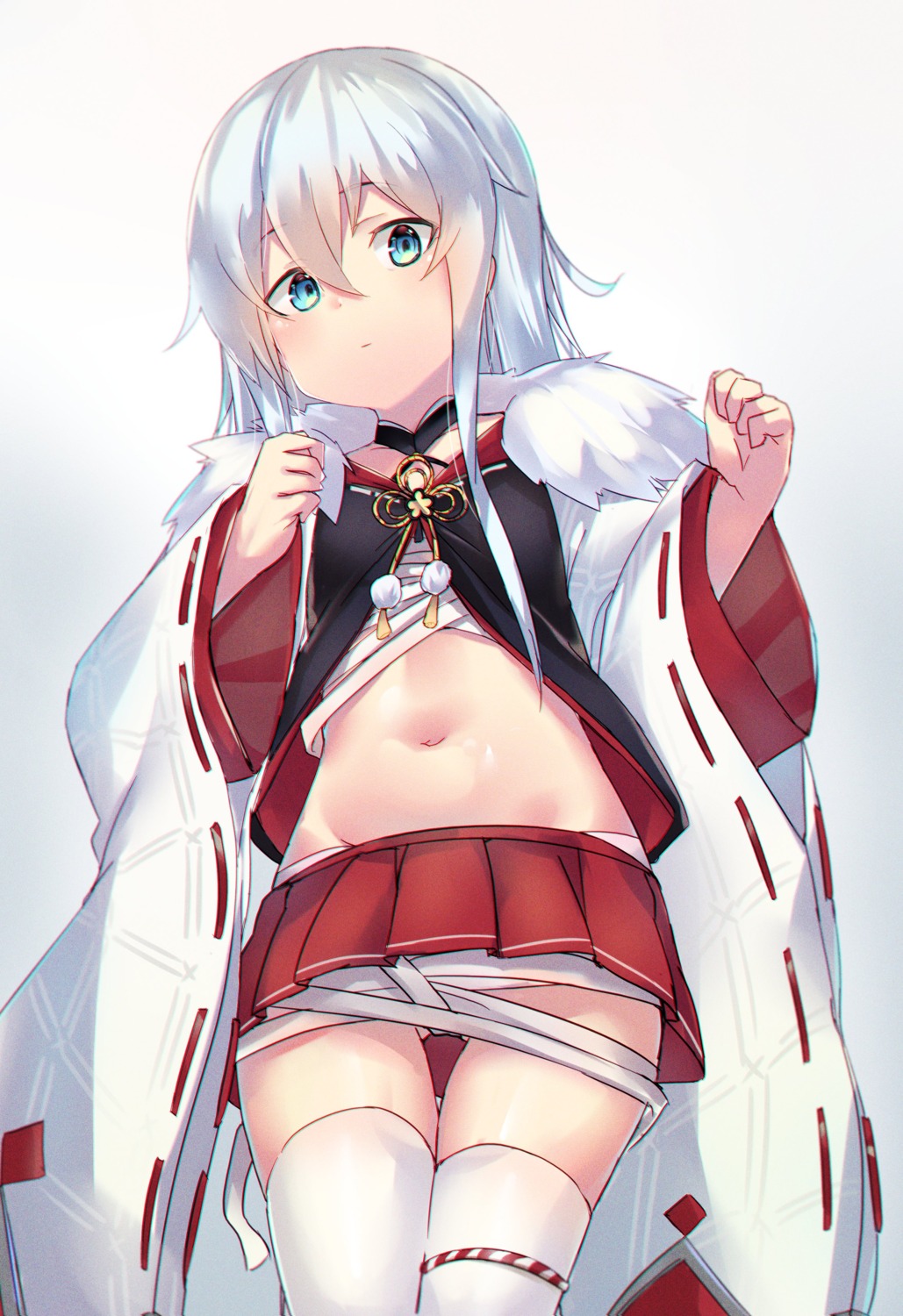 bandages, cosplay, garter, hibiki_(azur_lane), hibiki_(kancolle), japanese_clothes, kantai_collection, kure_(kure_ng)