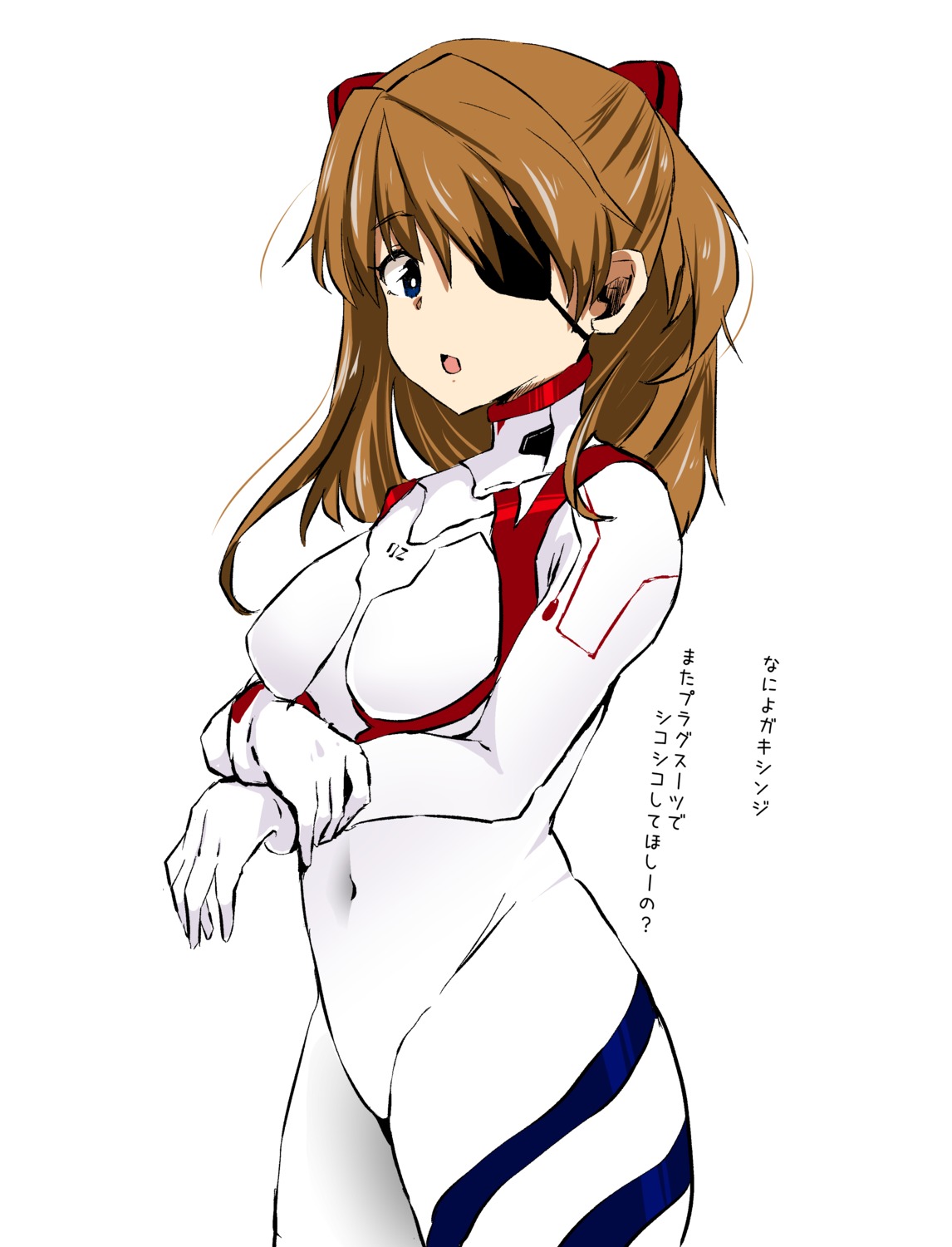 bodysuit, eyepatch, memeno_kei, neon_genesis_evangelion, souryuu_asuka_langley