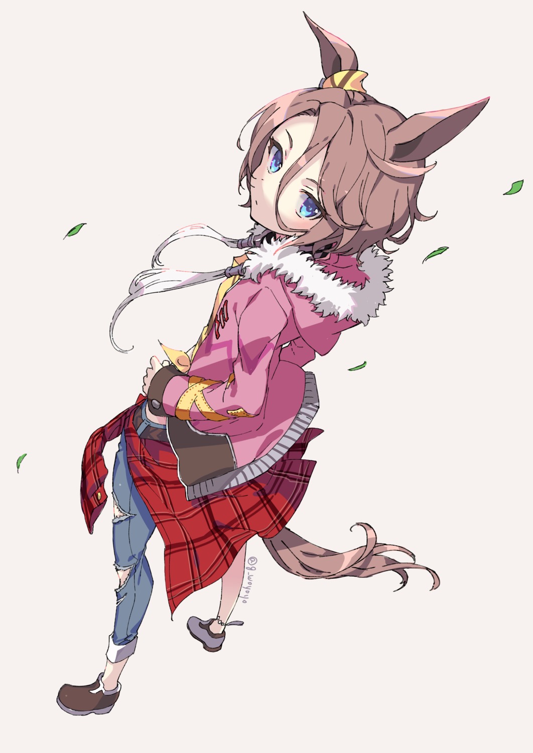 animal_ears, gin, narita_taishin_(umamusume), tail, torn_clothes, uma_musume_pretty_derby