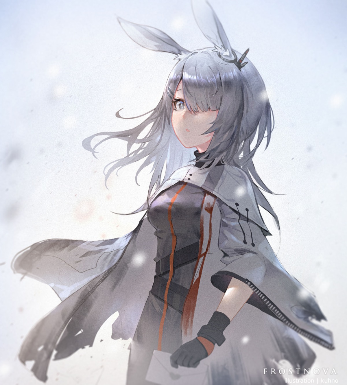 animal_ears, arknights, bunny_ears, frostnova_(arknights), kuhnowushi