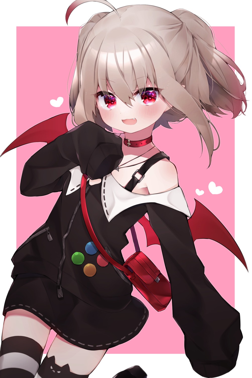 eringikinono, makaino_ririmu, nijisanji, nijisanji_gamers, pointy_ears, thighhighs, wings