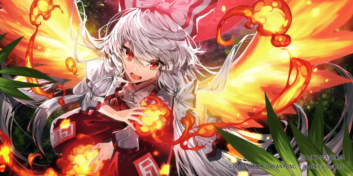 fujiwara_no_mokou, mura_karuki, touhou, wings