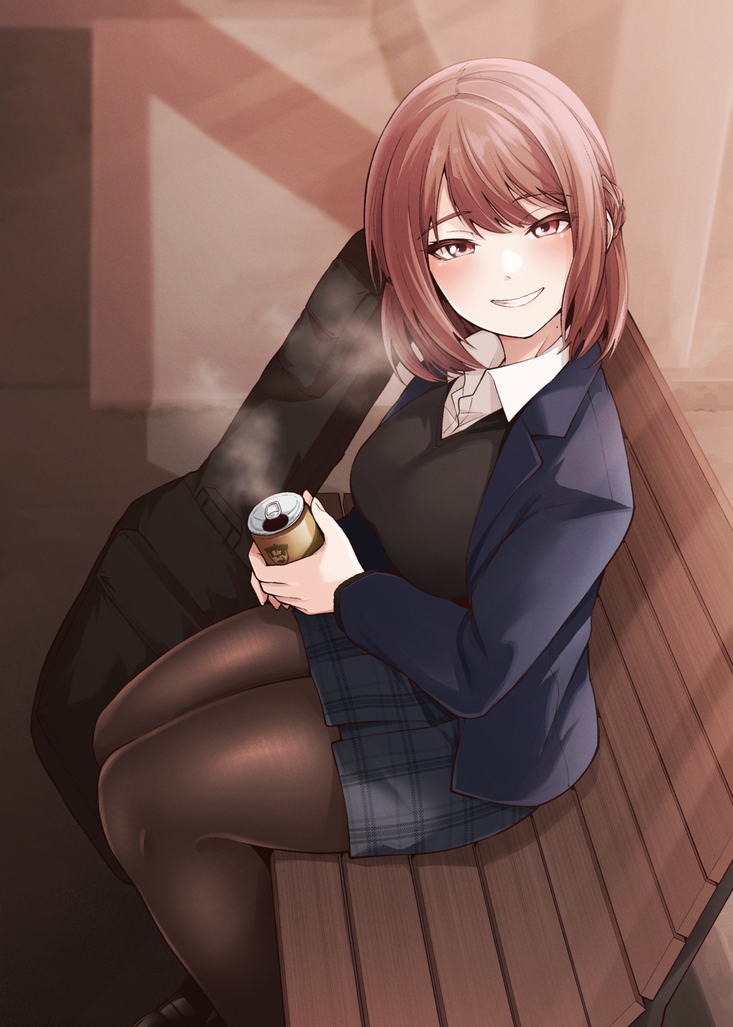 pantyhose, seifuku, sweater, tokufumi