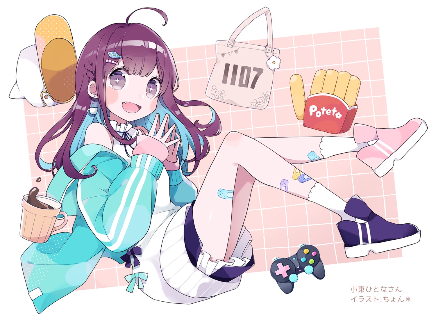 bandaid, chon, hanayori_joshiryou, skirt_lift