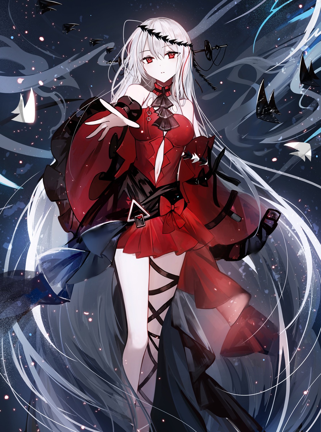 arknights, dress, juexing_(moemoe3345), skadi_(arknights)