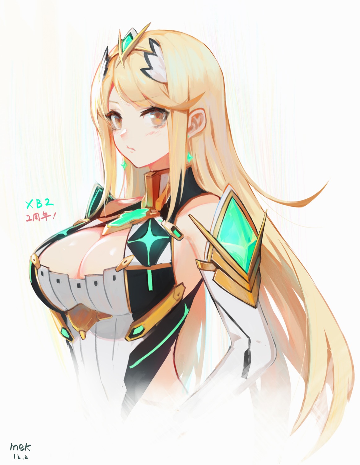 cleavage, hikari_(xenoblade_2), mek, xenoblade_(series), xenoblade_2