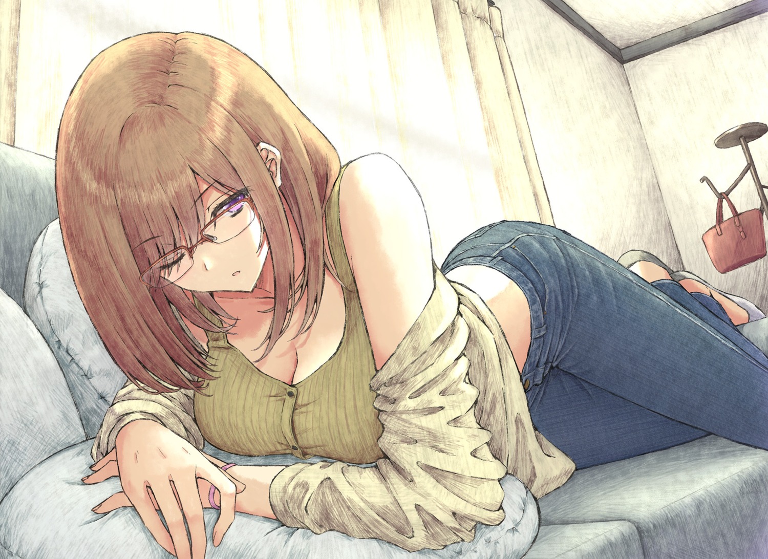 aramachi, cleavage, megane