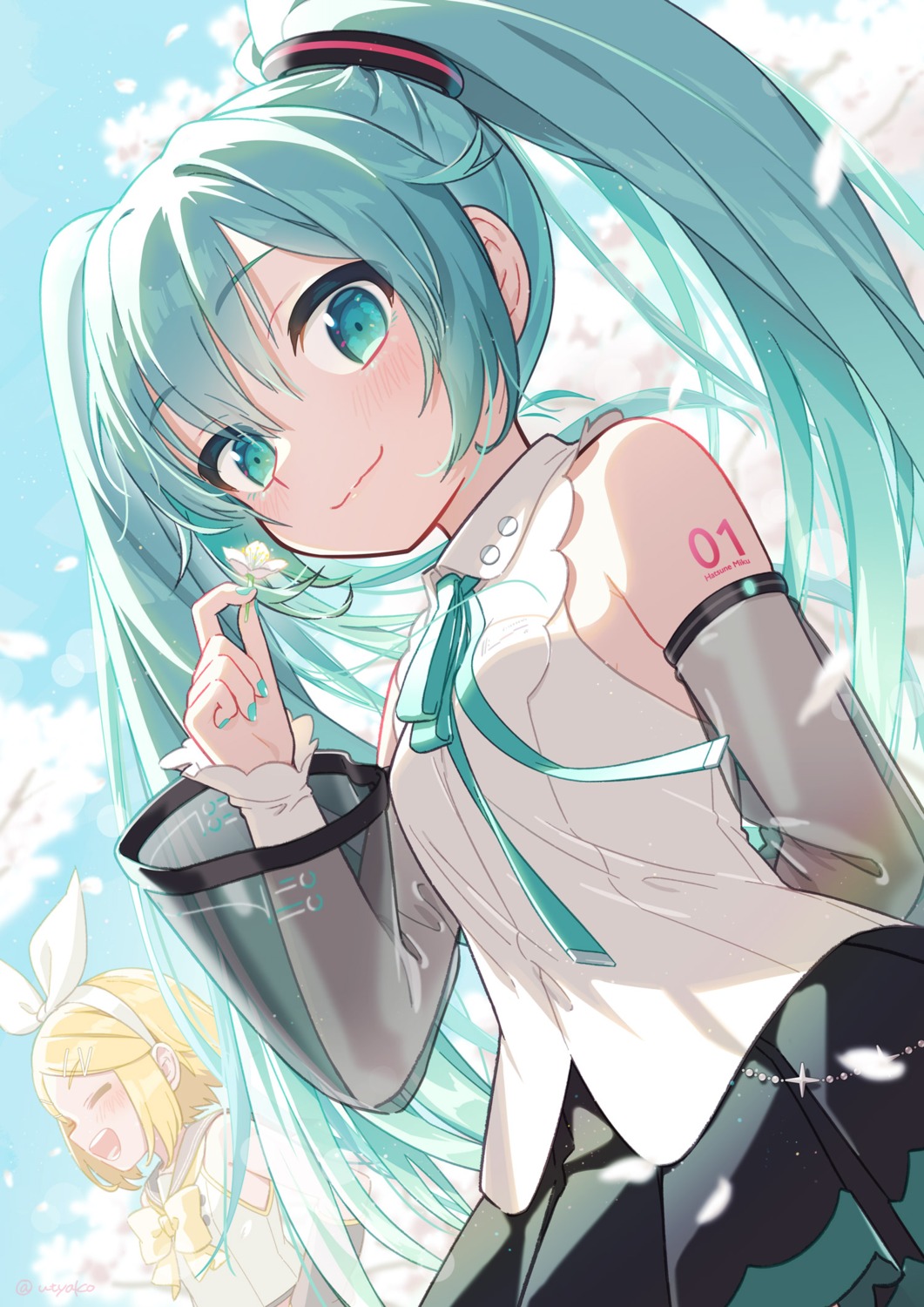 hatsune_miku, kagamine_rin, tattoo, uchako, vocaloid