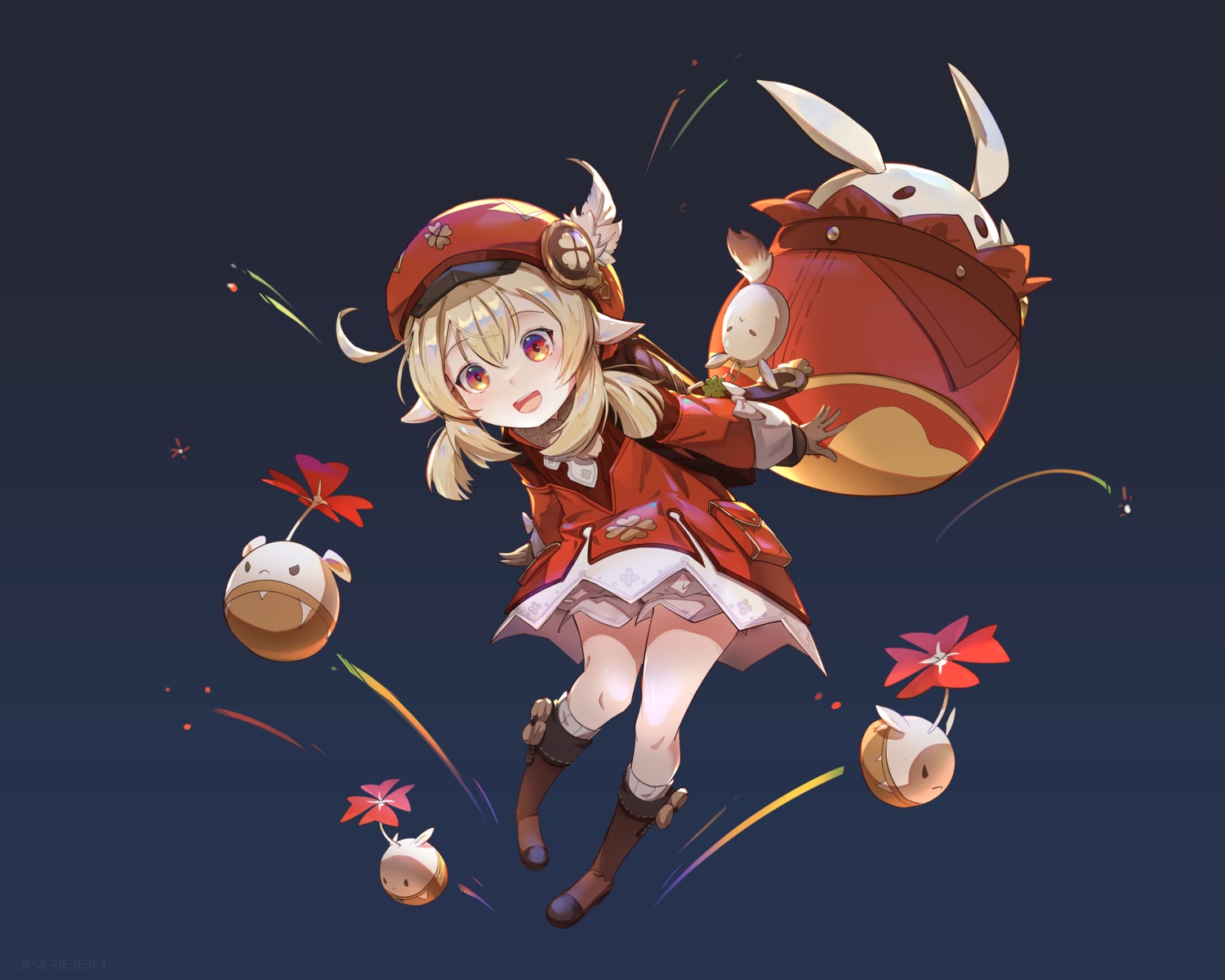 genshin_impact, jinribbit, klee, pointy_ears