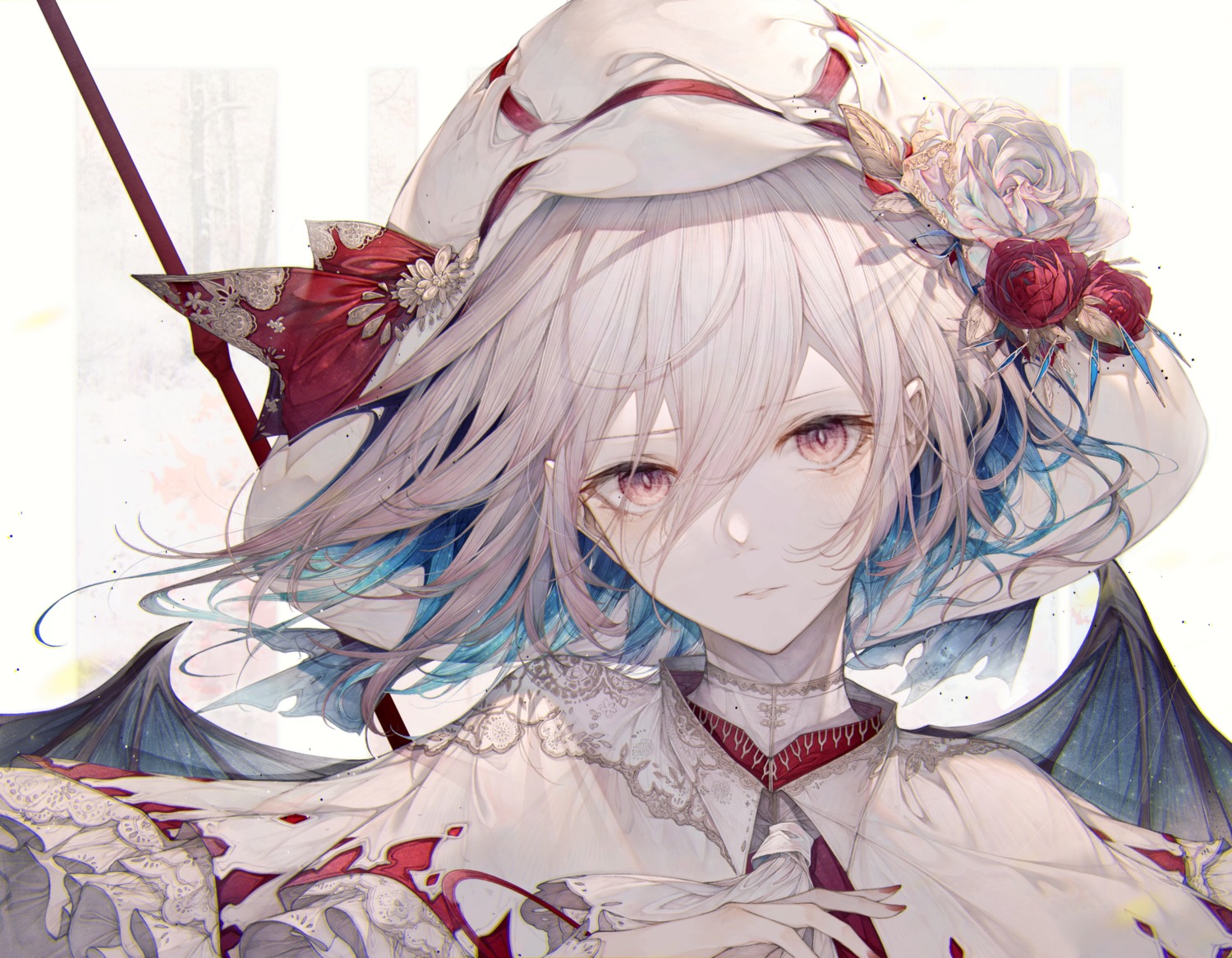 hito_komoru, remilia_scarlet, touhou, wings