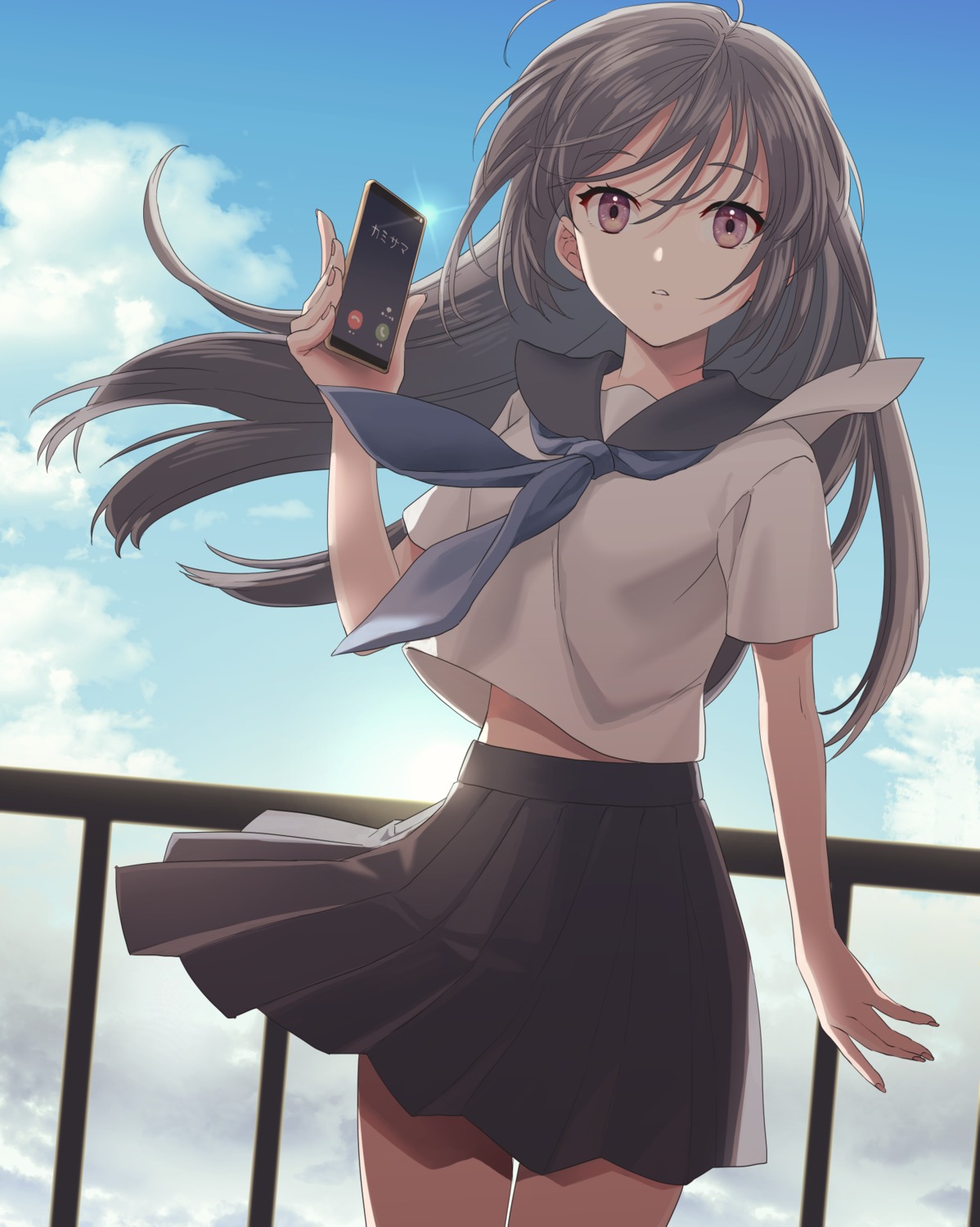 esaka, seifuku, skirt_lift