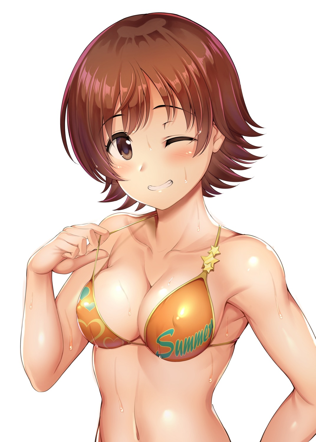 bikini_top, erect_nipples, honda_mio, ment, swimsuits, the_idolm@ster, the_idolm@ster_cinderella_girls