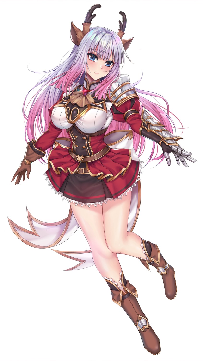 akaki_akira, animal_ears, armor, horns, indie_virtual_youtuber, tsang_yu_chun, uniform
