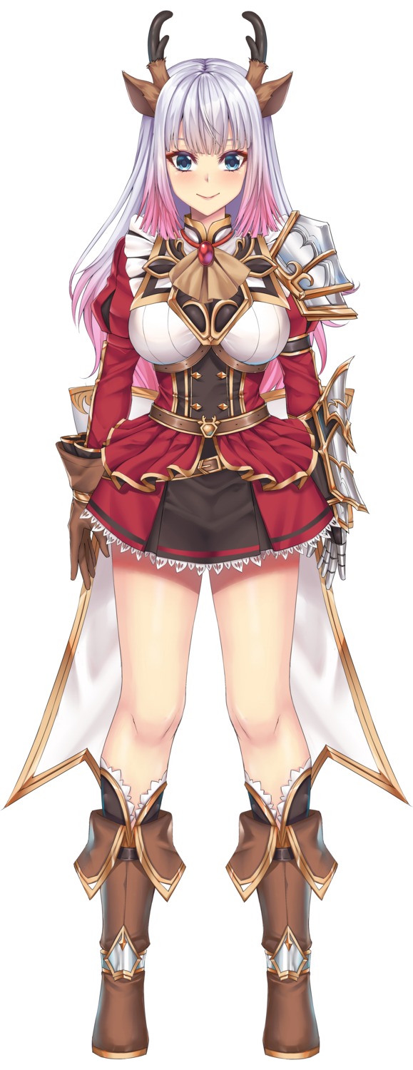 akaki_akira, animal_ears, armor, horns, indie_virtual_youtuber, tsang_yu_chun, uniform