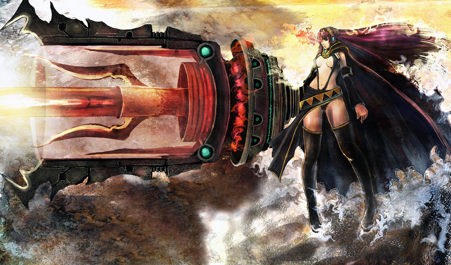 bccp, black_rock_shooter, cleavage, cosplay, megurine_luka, thighhighs, vocaloid