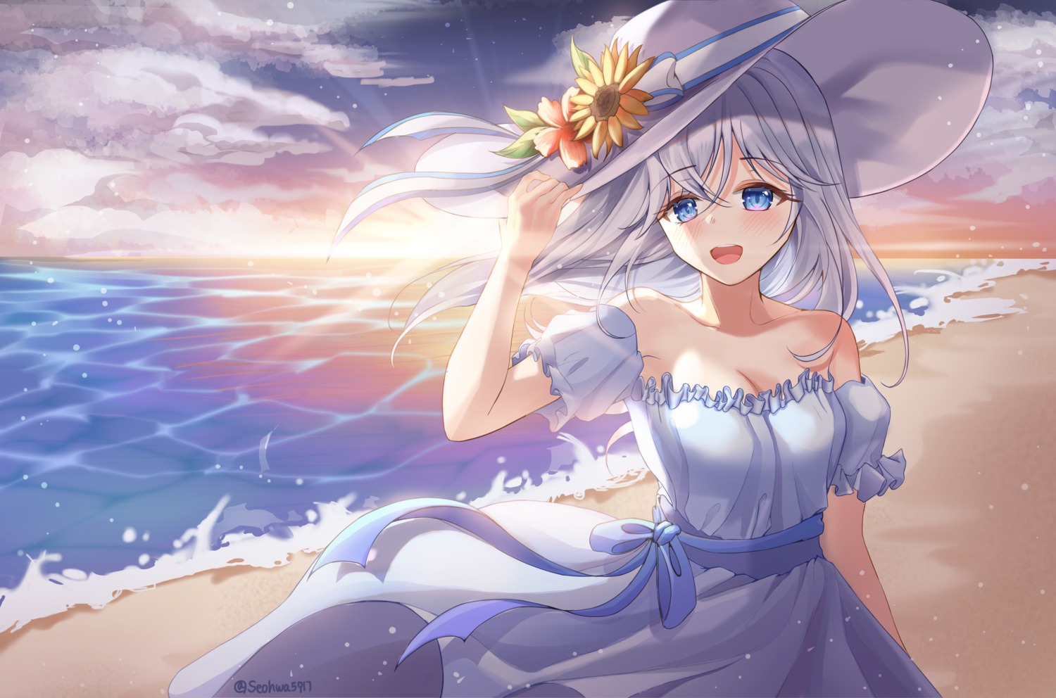 cleavage, dress, shayne, skirt_lift, summer_dress
