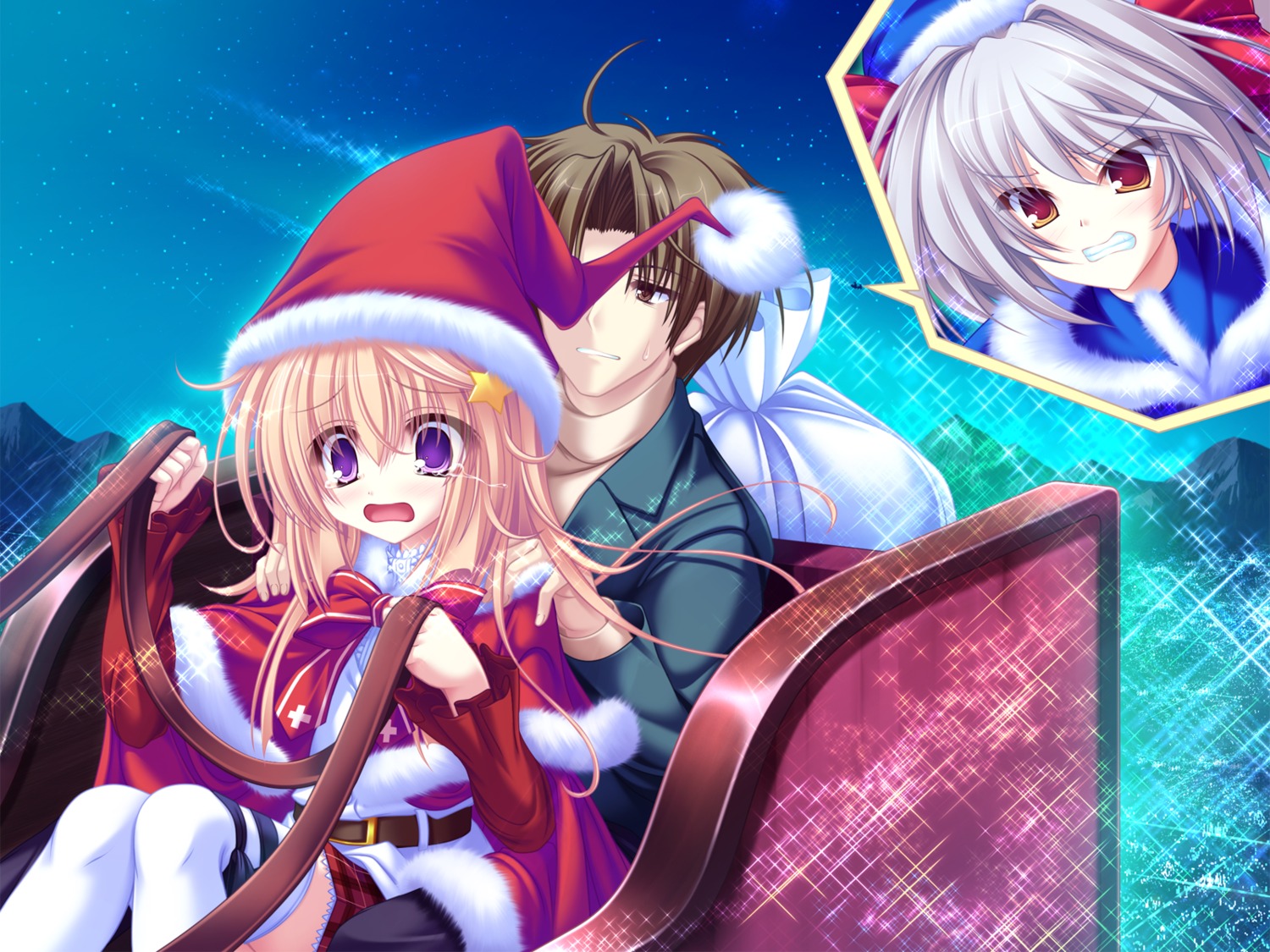 christmas, itsuki_kirara, meri_chri, mikagami_mamizu, seiya_mashiro, wallpaper