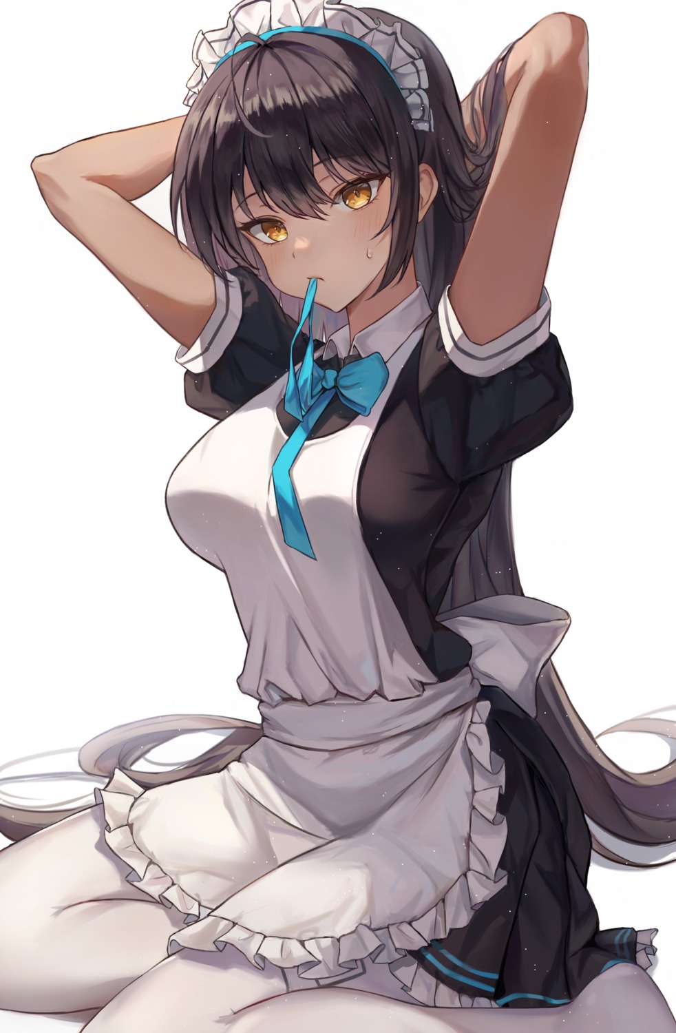 blue_archive, kakudate_karin, maid, mrr_05, pantyhose
