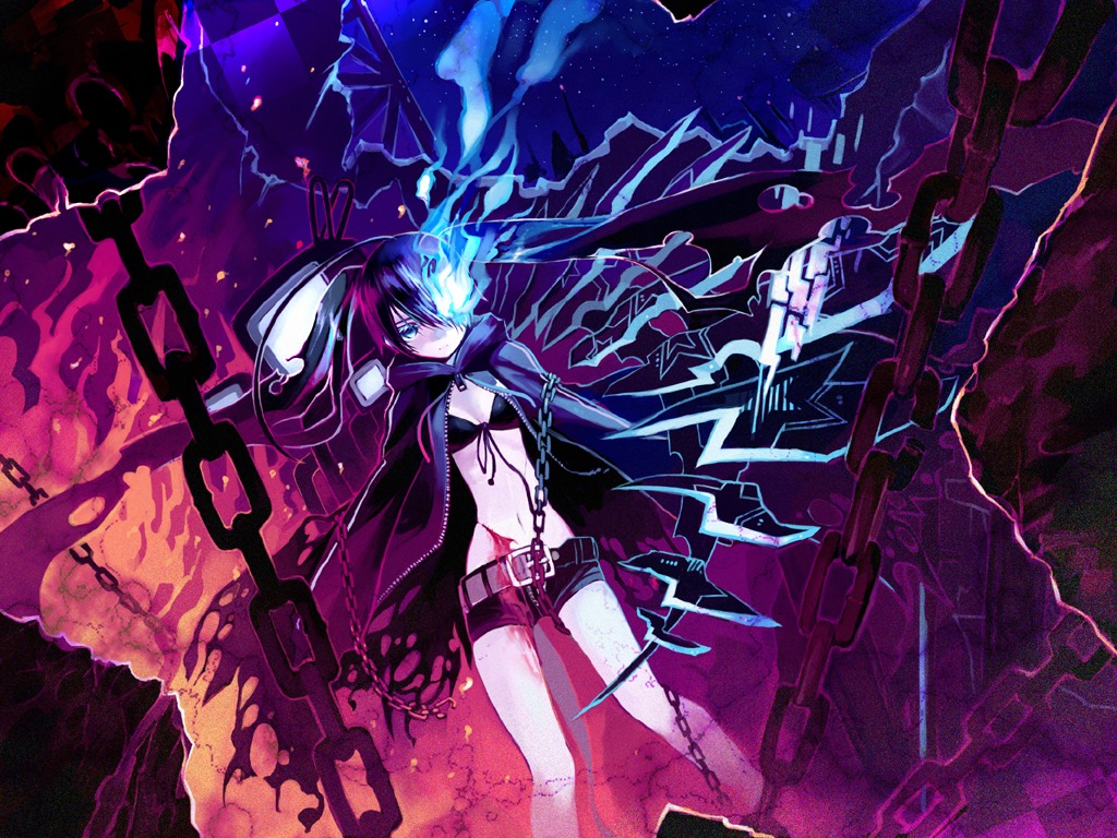 bikini_top, black_rock_shooter, black_rock_shooter_(character), blood, shigehiro, swimsuits, vocaloid, wallpaper