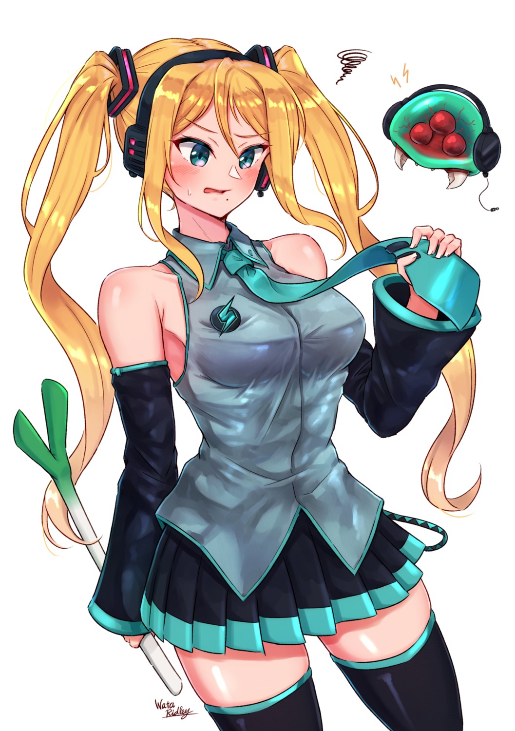 cosplay, hatsune_miku, headphones, metroid, samus_aran, thighhighs, vocaloid, wakaba_(wata_ridley)