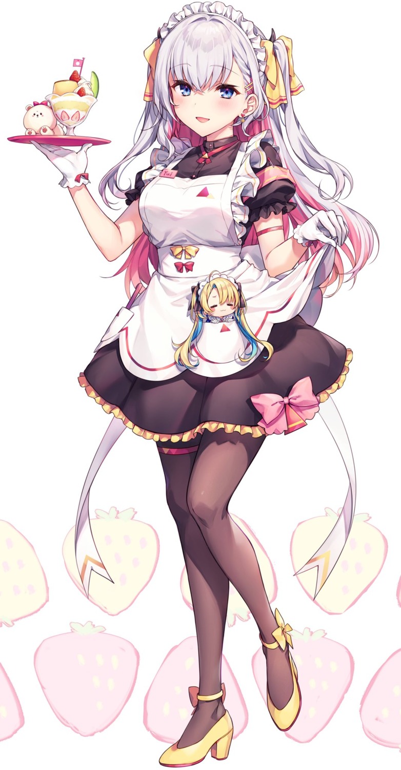 avatar_2.0_project, chibi, garter, heels, komeshiro_kasu, maid, minase_shia, musubime_yui