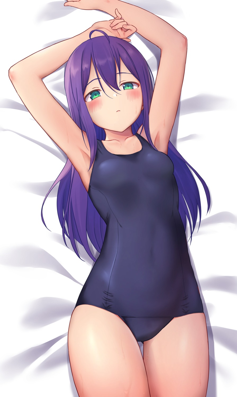 kuro_kinkan, mochizuki_anna, school_swimsuit, swimsuits, the_idolm@ster, the_idolm@ster_million_live!, wet
