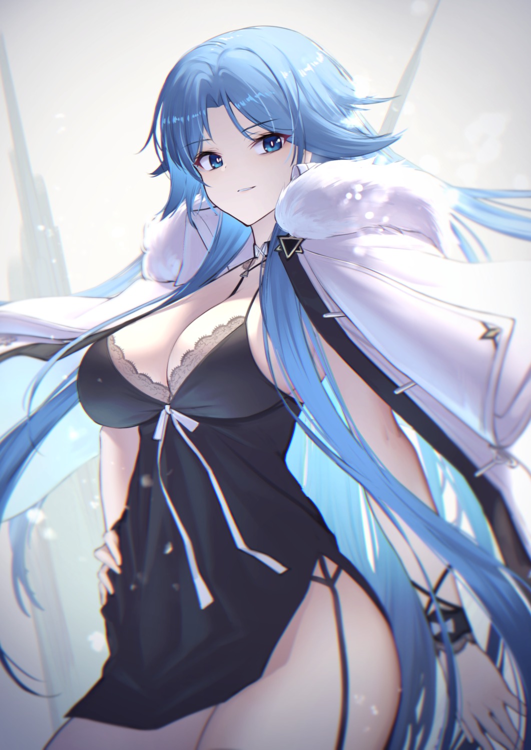 azur_lane, cleavage, dress, itaco, no_bra, sovetskaya_belorussiya_(azur_lane)