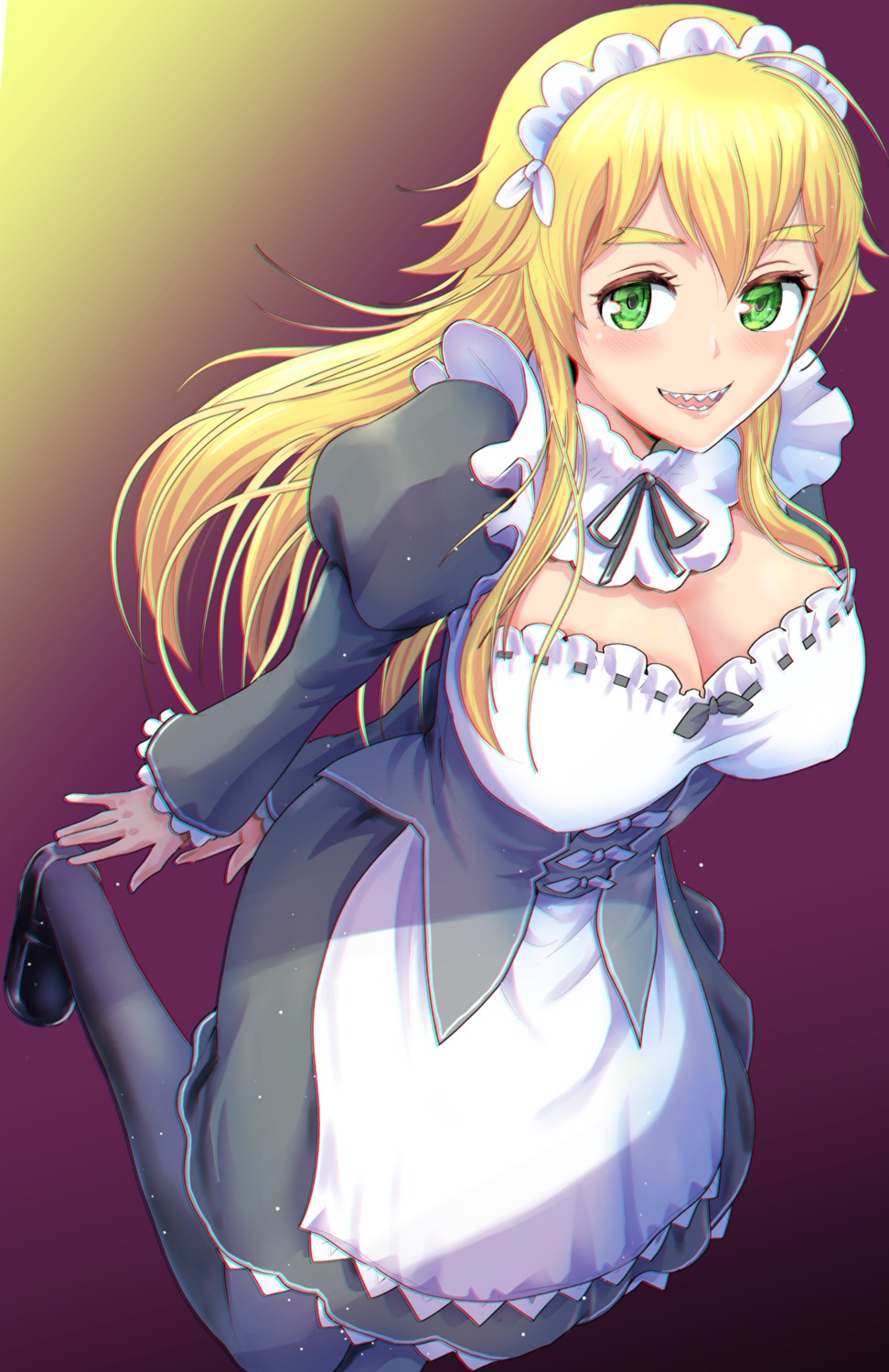 cleavage, erect_nipples, frederica_baumann, maid, re:zero_kara_hajimeru_isekai_seikatsu, tagme