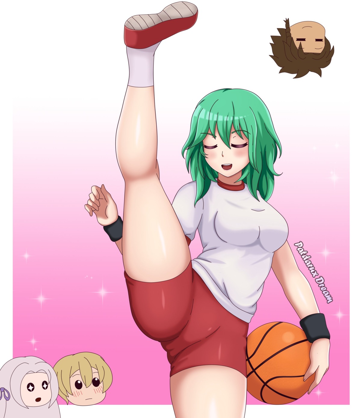 basketball, byleth_(fire_emblem), claude_(fire_emblem), dimitri_alexandre_blaiddyd, edelgard_von_hresvelg, fire_emblem, fire_emblem_three_houses, gym_uniform