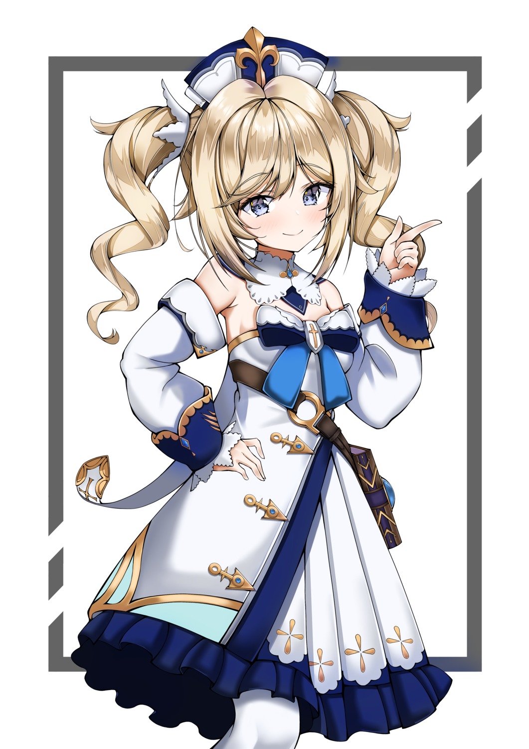 barbara_(genshin_impact), dress, genshin_impact, no_bra, pantyhose, tor_ai