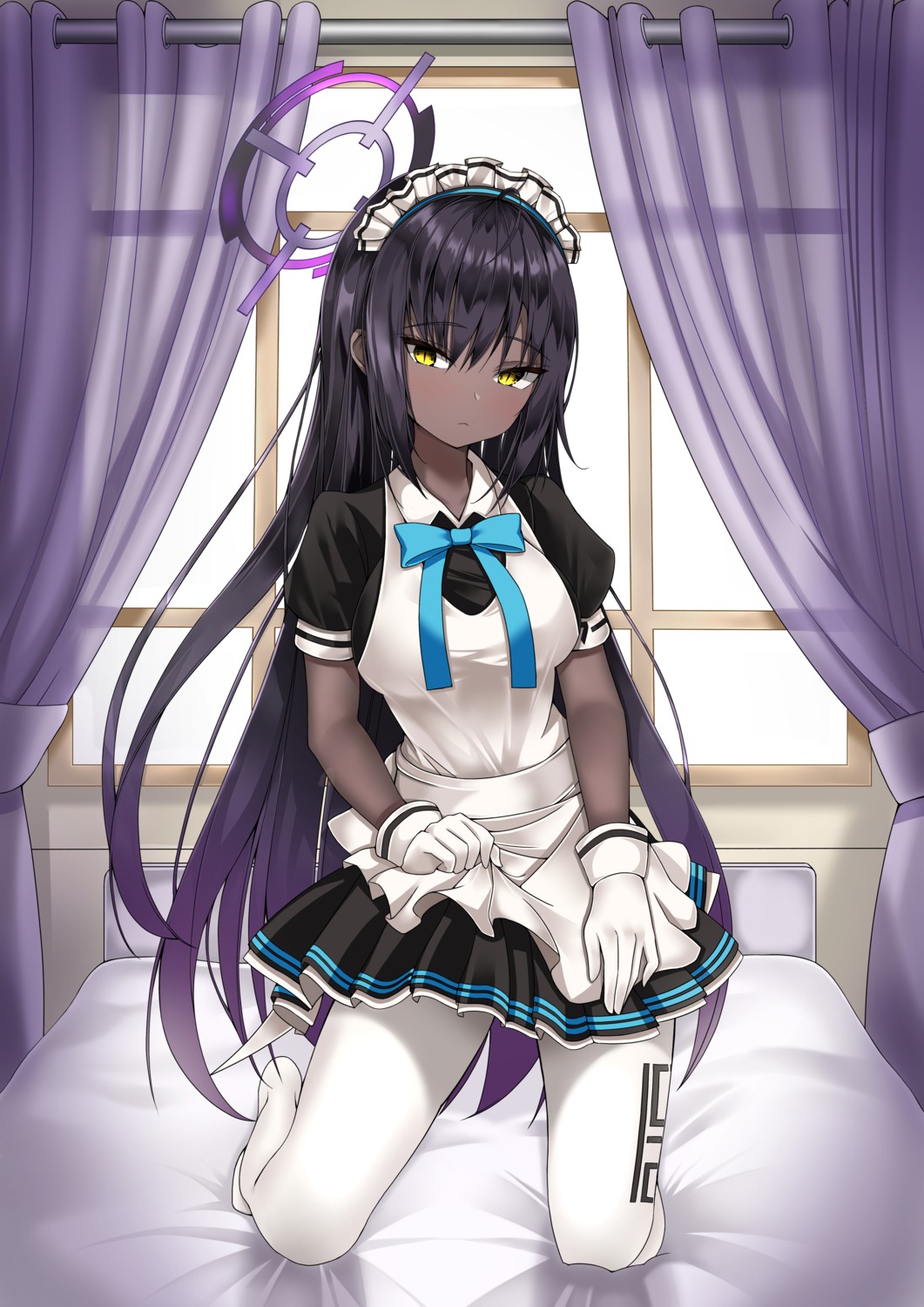 blue_archive, halo, kakudate_karin, maid, pantyhose, tor_ai