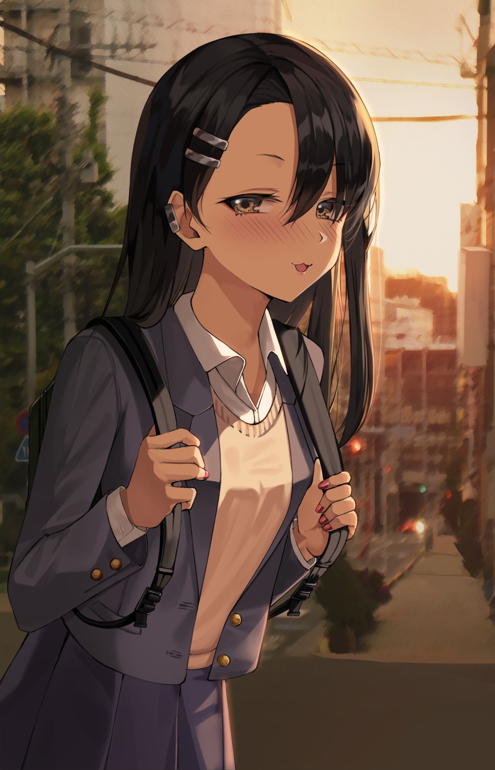 ijiranaide_nagatoro-san, junkt729, nagatoro_hayase, seifuku, sweater