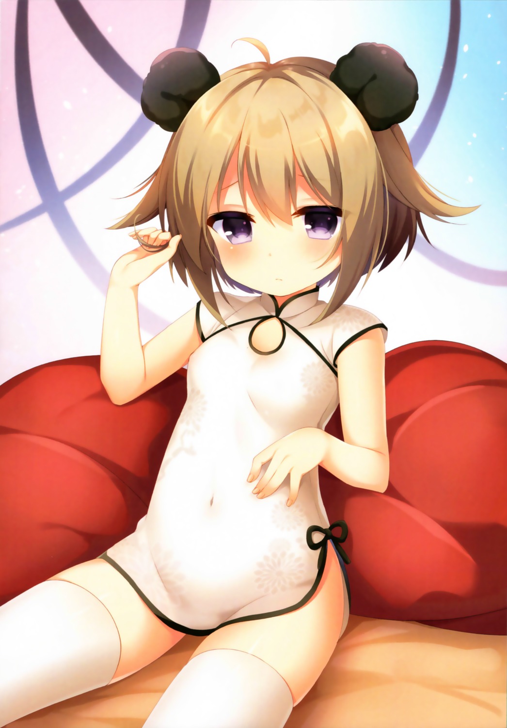 animal_ears, chinadress, thighhighs, umeko_machi