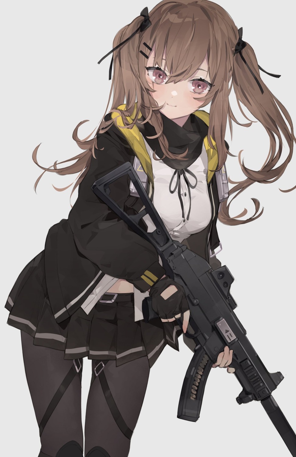 girls_frontline, gun, pantyhose, rippootai, ump9_(girls_frontline)