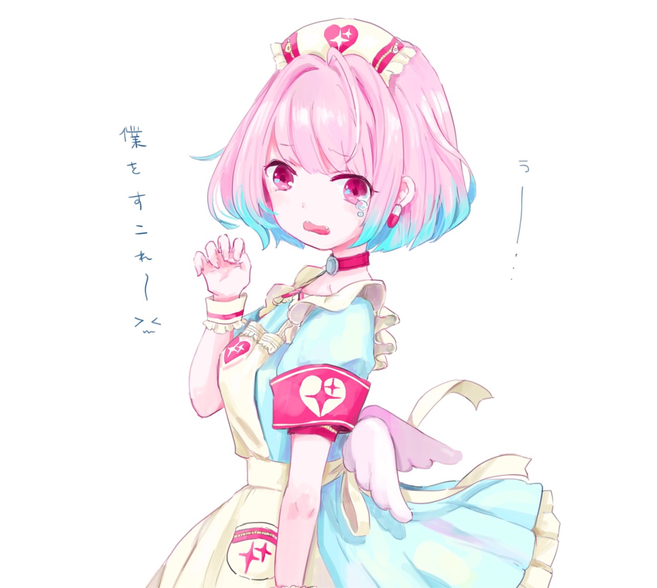 nurse, skirt_lift, the_idolm@ster, the_idolm@ster_cinderella_girls, the_idolm@ster_cinderella_girls_starlight_stage, wings, yumemi_riamu, yutukicom