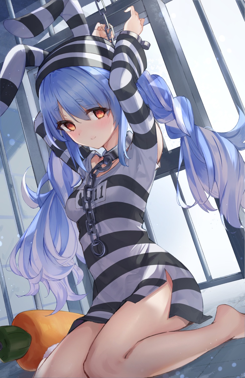 bondage, hololive, kyaroru, torn_clothes, usada_pekora