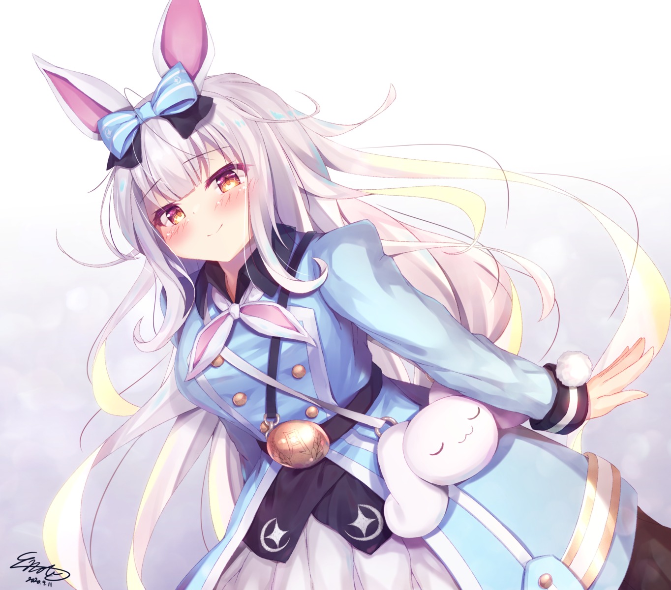 animal_ears, bunny_ears, dress, e-note, himari_channel, mochizuki_himari