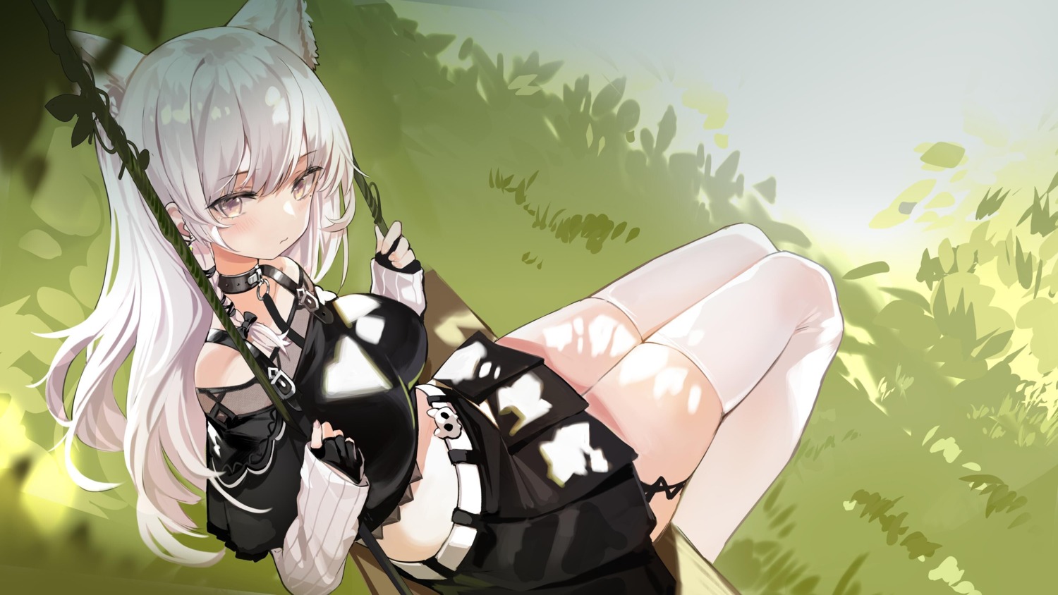 animal_ears, nekomimi, see_through, skirt_lift, thighhighs, wallpaper, youmu_(tomgoku2)