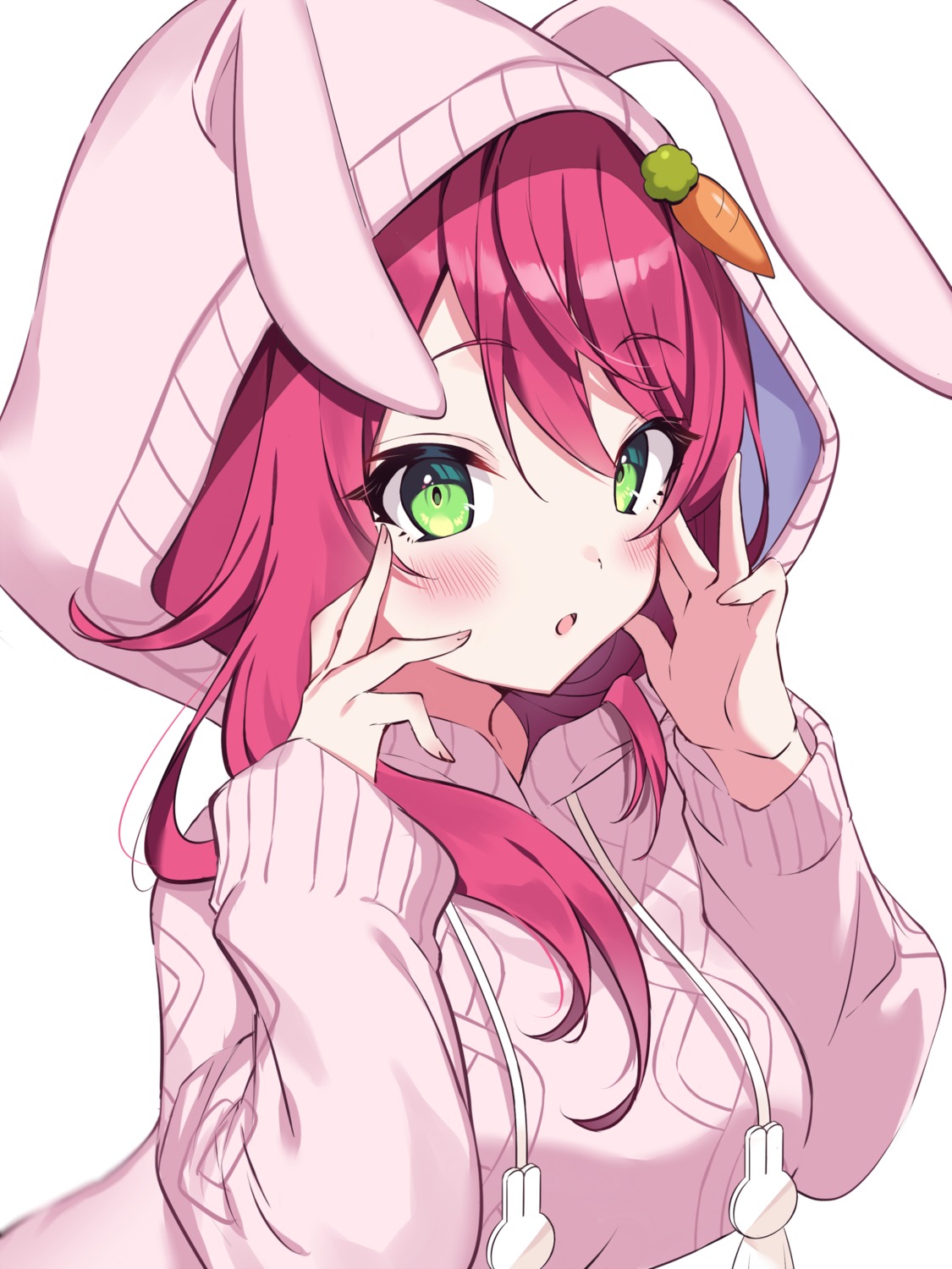 animal_ears, bunny_ears, sweater, tatejima_uri