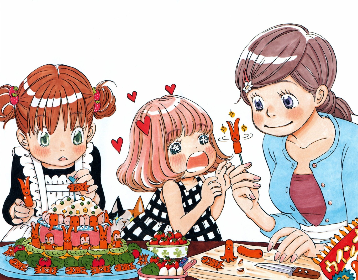 kawamoto_akari, kawamoto_hinata, kawamoto_momo, sangatsu_no_lion, umino_chica