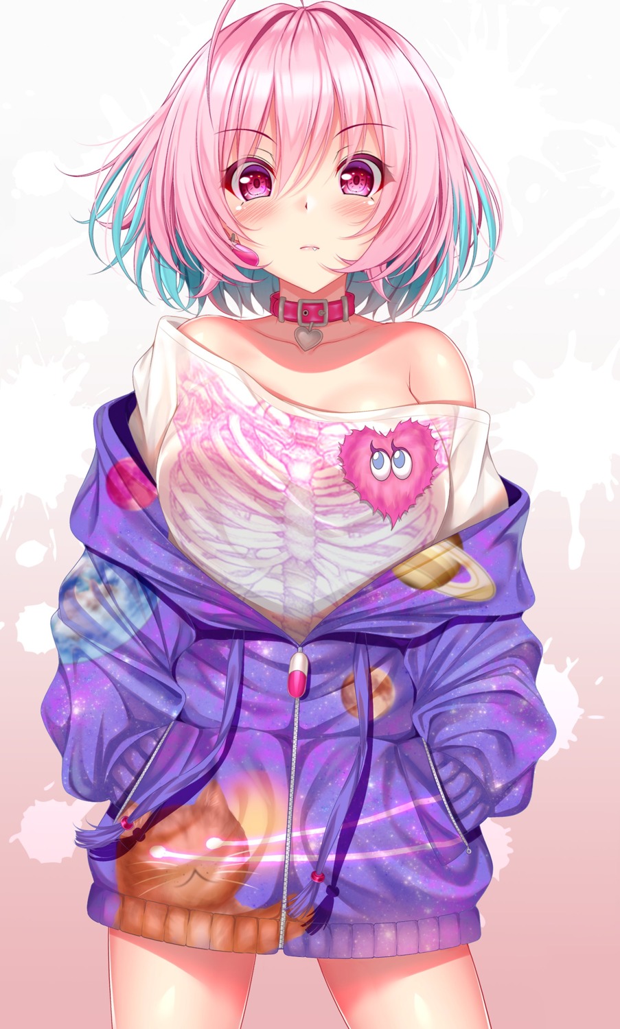 no_bra, the_idolm@ster, the_idolm@ster_cinderella_girls, yumemi_riamu, yunagi_amane
