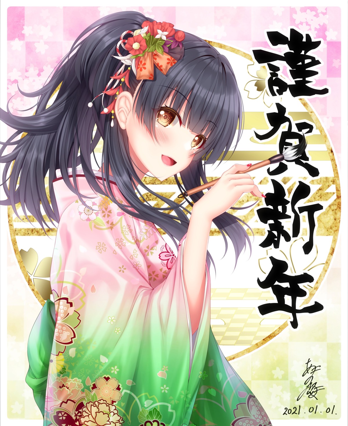 kimono, mayuzumi_fuyuko, the_idolm@ster, the_idolm@ster_shiny_colors, yunagi_amane