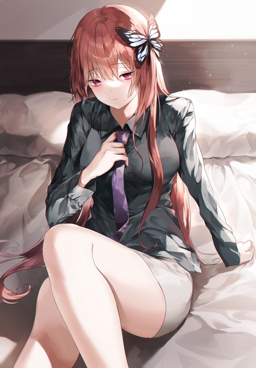 danah, dress_shirt, skirt_lift