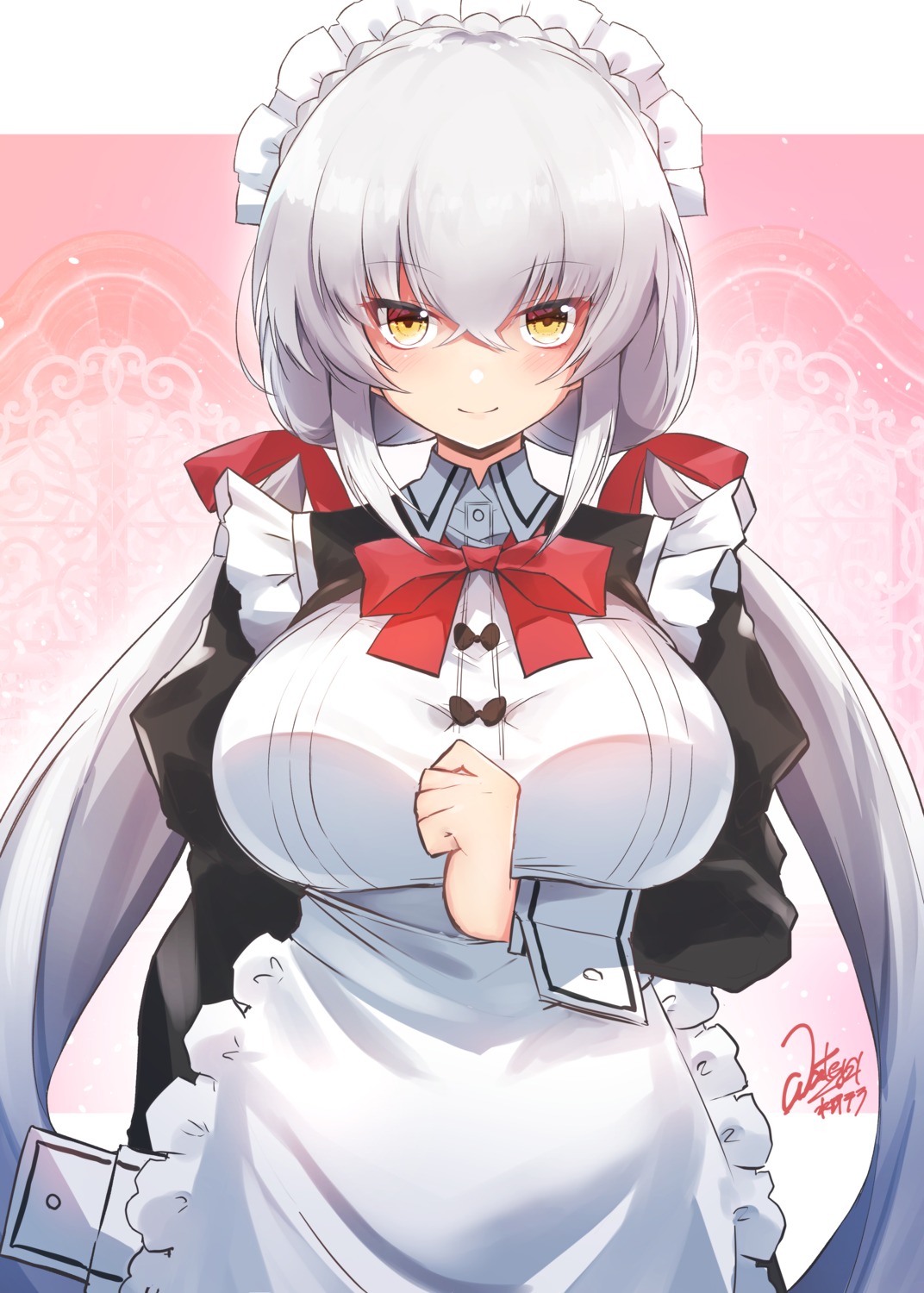 breast_hold, maid, mizuno_tera