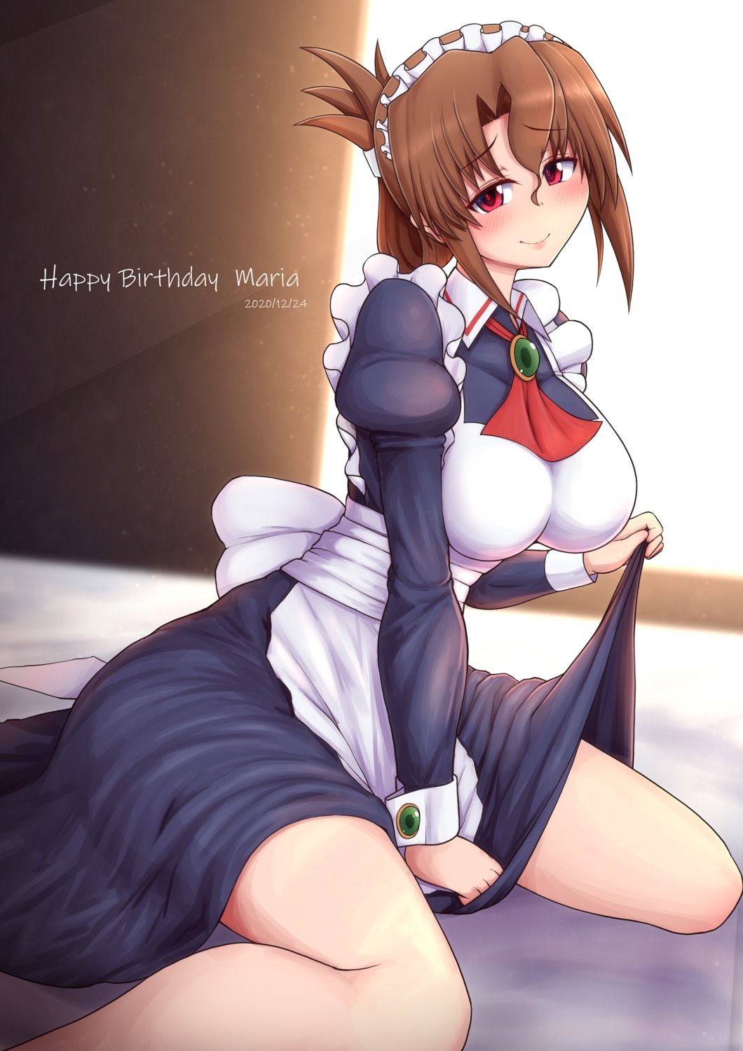 hayate_no_gotoku, maid, maria, ponpon-maru, skirt_lift