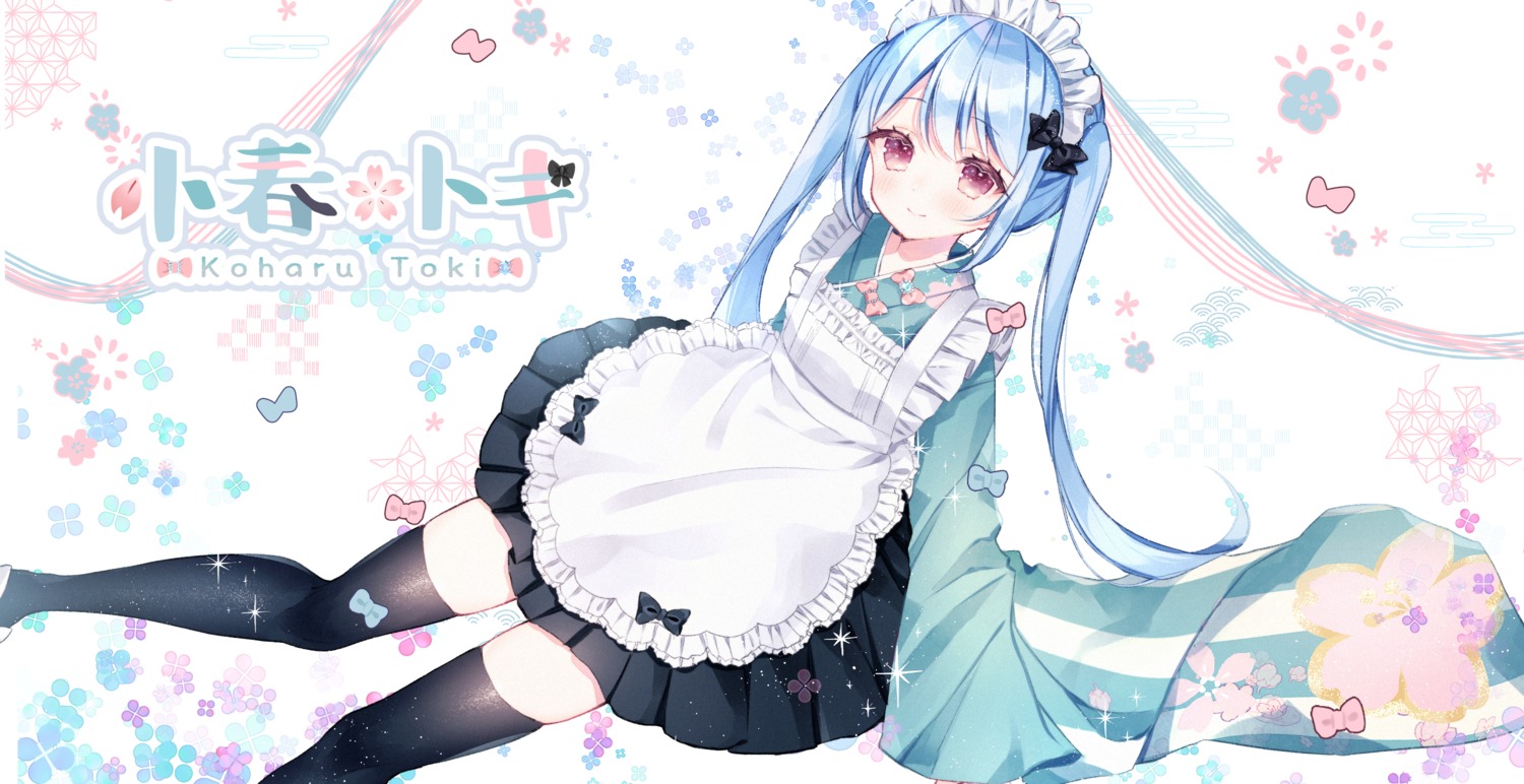 indie_virtual_youtuber, koharu_toki, macomick, maid, thighhighs, wa_maid
