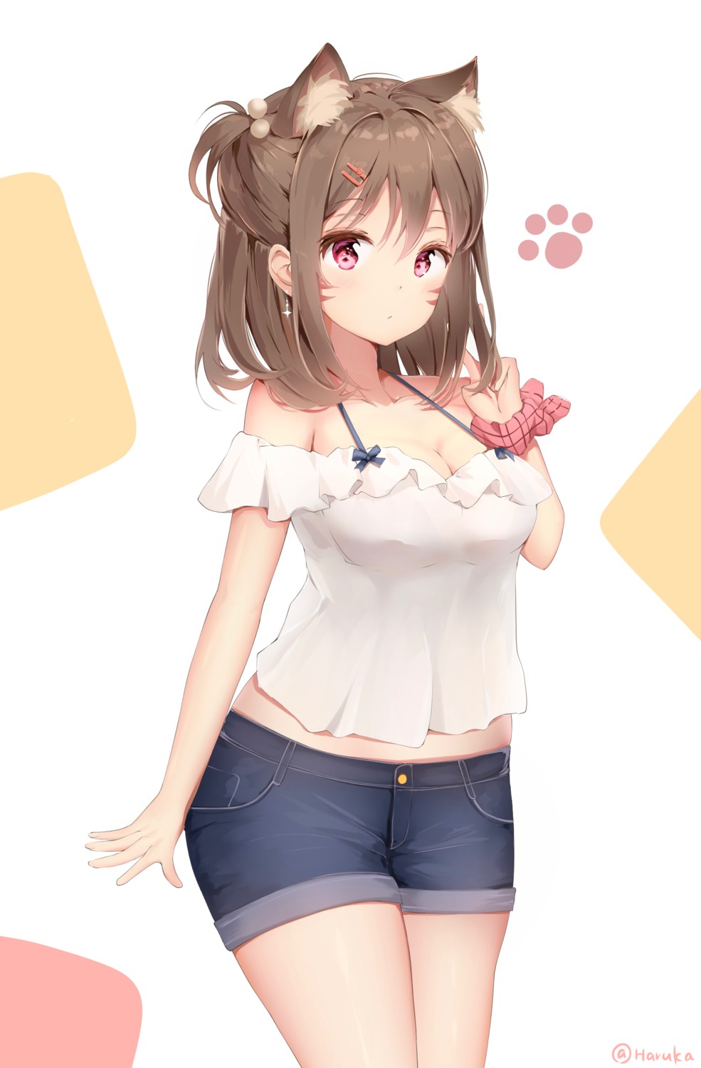 animal_ears, cleavage, haruka_poi, nekomimi